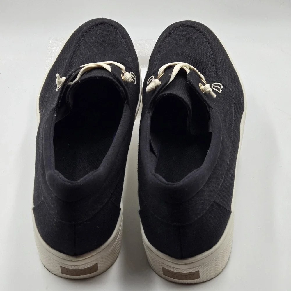 Dr. Scholl's Shoes Mens Size 11 Black Canvas Slip On Boat Comfort Get On Board